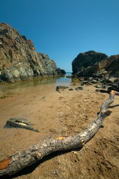 The rocks at the beach of Silistar, near Ahtopol, Bulgaria