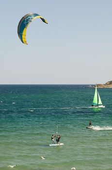 Water sports at the beach of Lozenets, Bulgaria