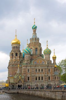 Church of the Savior on fornication  Fontanka river,Saint Petersburg, Russia.