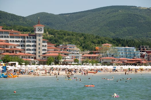 The beach at Sunny Beach, Bulgaria