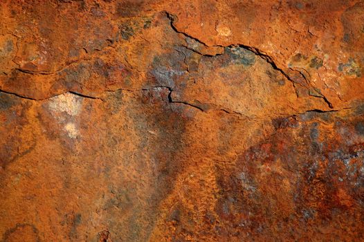 Rust-colored background, rusty steel