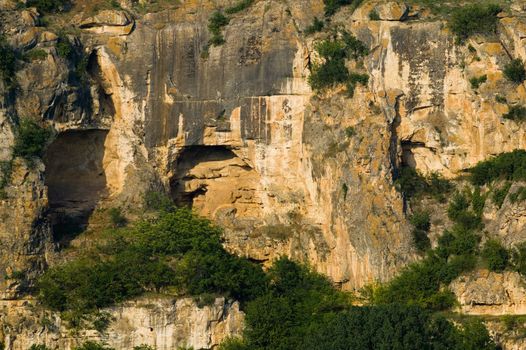 Rocks at sunset near the village of Cherven, Bulgaria