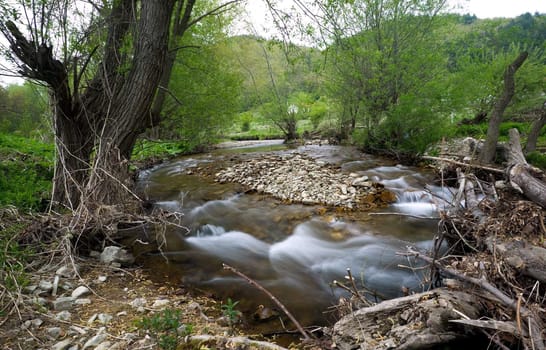 Scenery with a stream