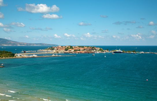 Overview at ancient Nessebar the peninsula