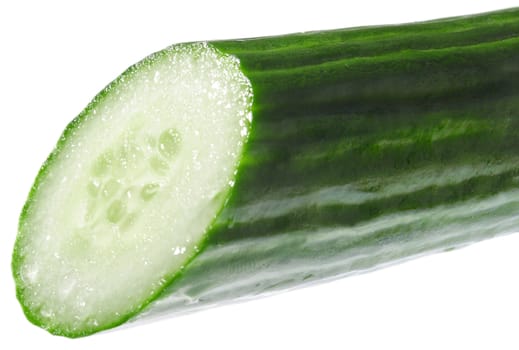 Fresh cut cucumber