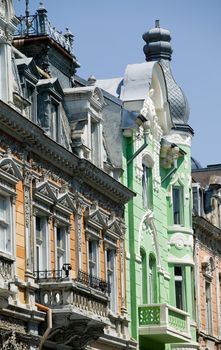 Elements of typical architecture in the city of Rousse, Bulgaria