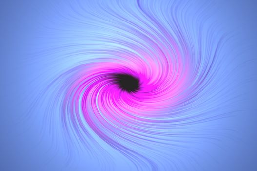 Pink and violet light swirl effect against a light blue background