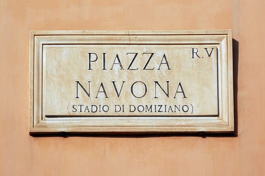 Marble Plate, (Piazza) Navona Square, Rome - Best of Italy.