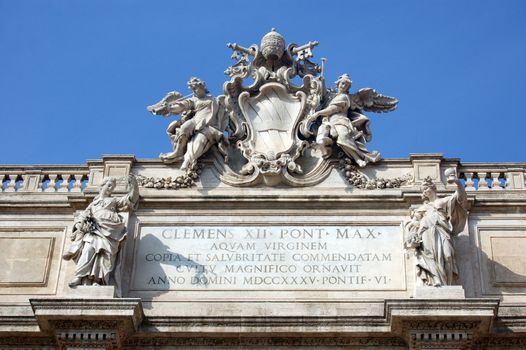 Fontana di Trevi Detail - Trevi fountain. Rome beautiful places, Best of Italy.