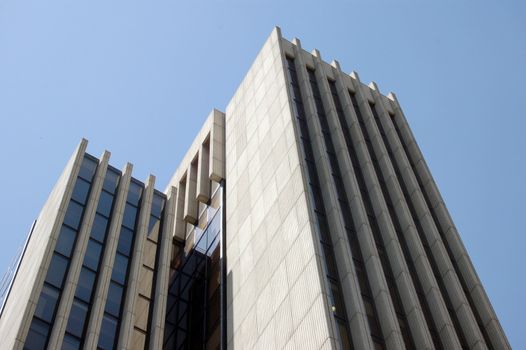 Tower perspective - modern office building facade