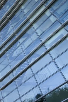 Modern glass building facade - Abstract background.