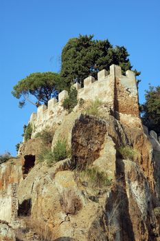 Cori Castle Wall, Prince Torlonia, Near Rome, Italy.