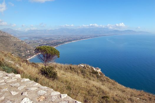 View of coastline - Mediterranean sea - Italy