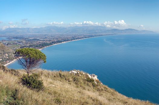 View of coastline - Mediterranean sea - Italy