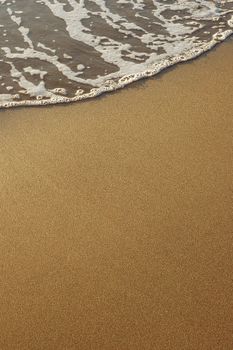 Yellow sand and water sea foam background