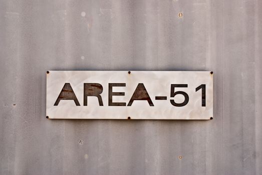 Area 51 sign at Rachel, Nevada