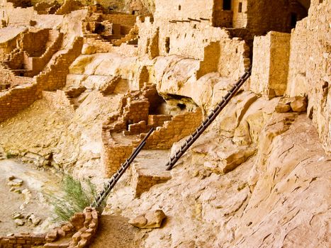 Ruins of ancient peoples at Mesa Verde Colorado, USA