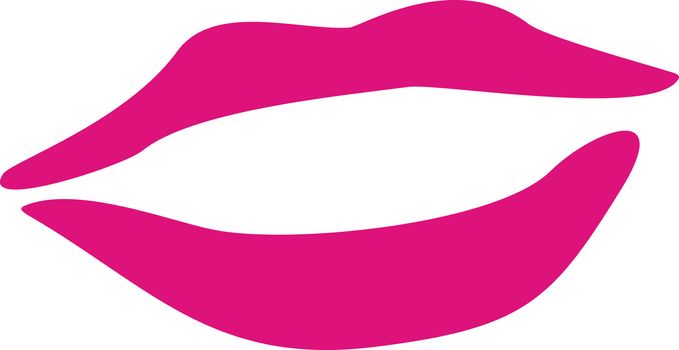 Simple illustration of pink lipstick over white