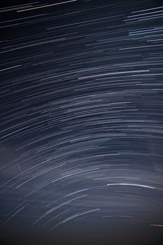 Star trails in the sky