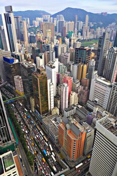 Hong Kong crowded buildings