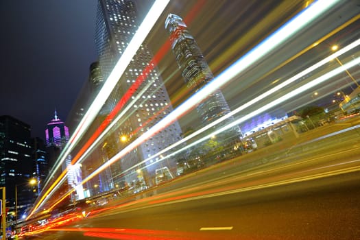 traffic through downtown HongKong