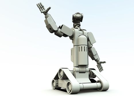 An image of a futuristic droid.
