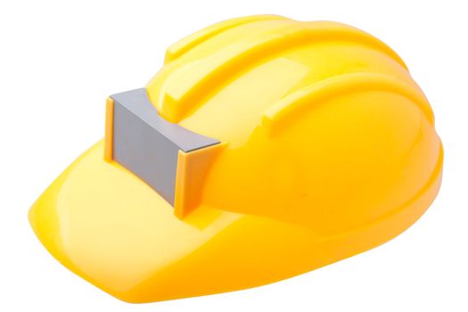 Children's helmet builder isolated on a white background. Construction equipment