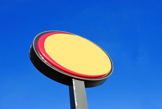 a blank plate isolated on a sky  background