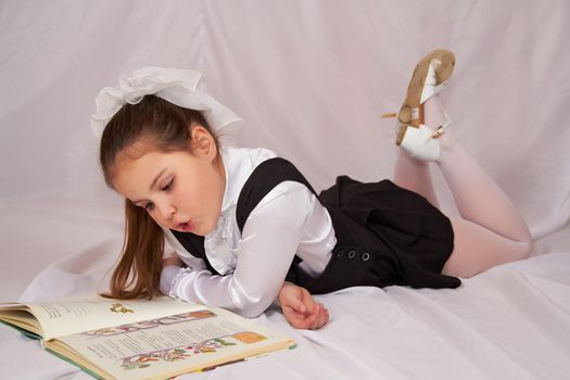 A child reading a book.