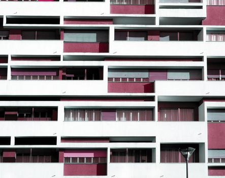 Detail of a contemporary modern building facade
