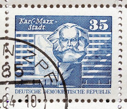 German Democratic Republic (DDR) stamps with Karl Marx