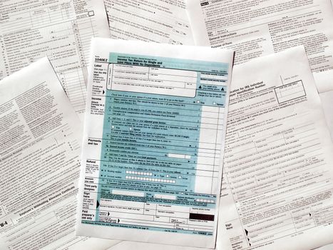 Range of various blank USA tax forms