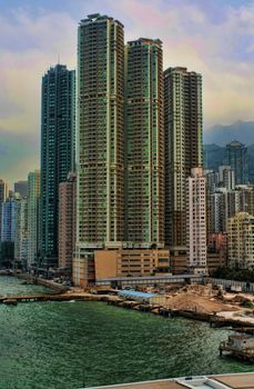 New modern development in Hong Kong near the gulf