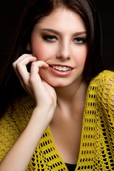 Beautiful young woman smiling portrait