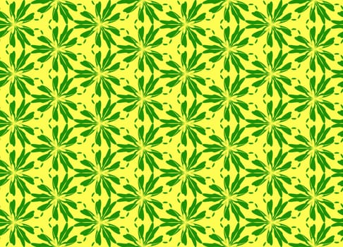 Wallpaper pattern on the yellow background