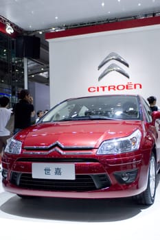 CHINA, SHENZHEN - JUNE 11: new Citroen model in Hong Kong - Shenzhen - Macao Car Show June 11, 2009 in Shenzhen, China.