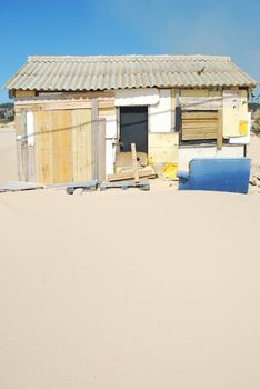 abandoned fisherman house in the portuguese coast