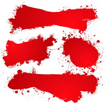 Blood red abstract icons with room to add your own text