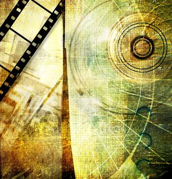 artistic background with film strip