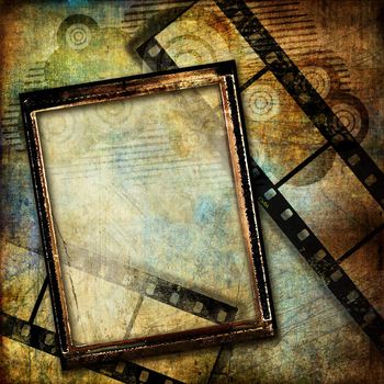 background with frame and film strip