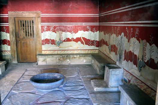 Travel photography: Ancient ruins: Knossos Palace in Crete, Greece