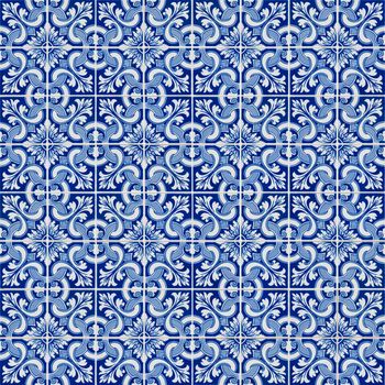 Seamless tile pattern of ancient ceramic tiles.