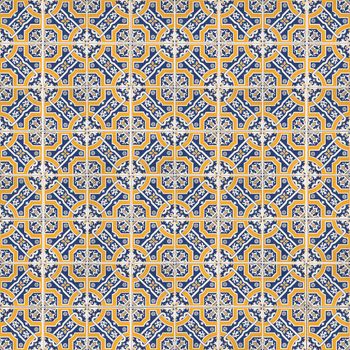 Seamless tile pattern of ancient ceramic tiles.
