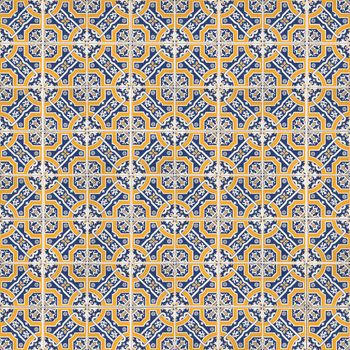 Seamless tile pattern of ancient ceramic tiles.