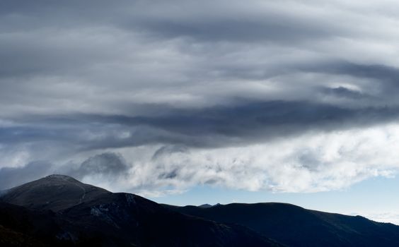 It is very beautiful clouds and mountain.