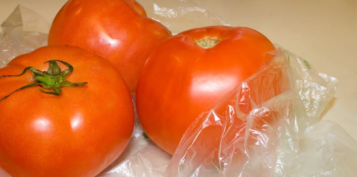 Tomatoes with wrapper ready to prepare