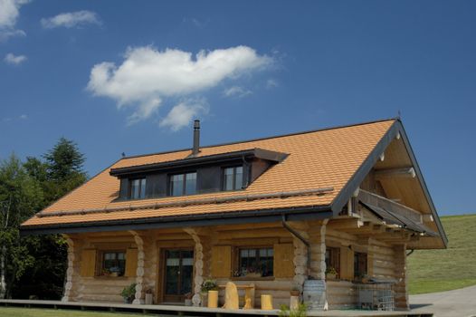 A beautifully-built log cabin. Everyone's dream.