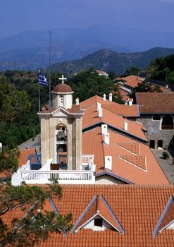 Kykkos monastery deep in the Troodos mountains of Cyprus