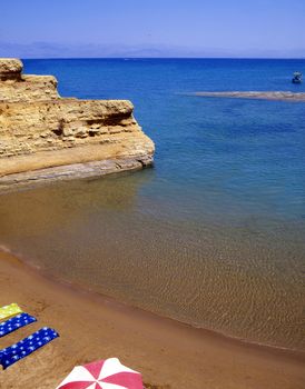 The Canal D�Amour in Sidari on the island of Corfu is an area of eroding sandstone cliffs that have formed several tiny sand and shingle coves.