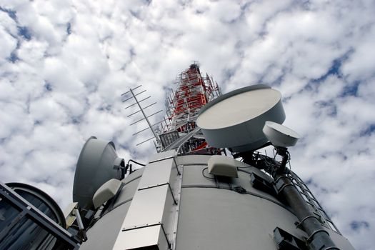 A photography of the first tv broadcasting tower of the world in Stuttgart Germany